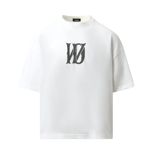 Letter Logo Print T-Shirt in White