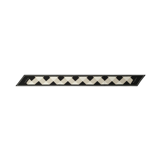 Silk Vichy Headband in Black/White