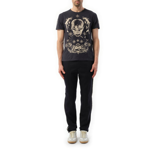 Tattoo Skull T-Shirt in Navy