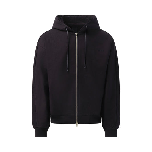 Essential Zip-Up Hoodie in Navy