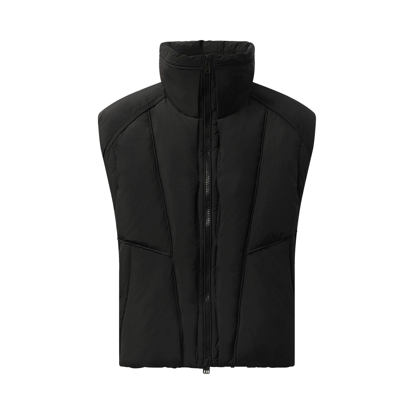 Nylon Goose Down Vest in Black