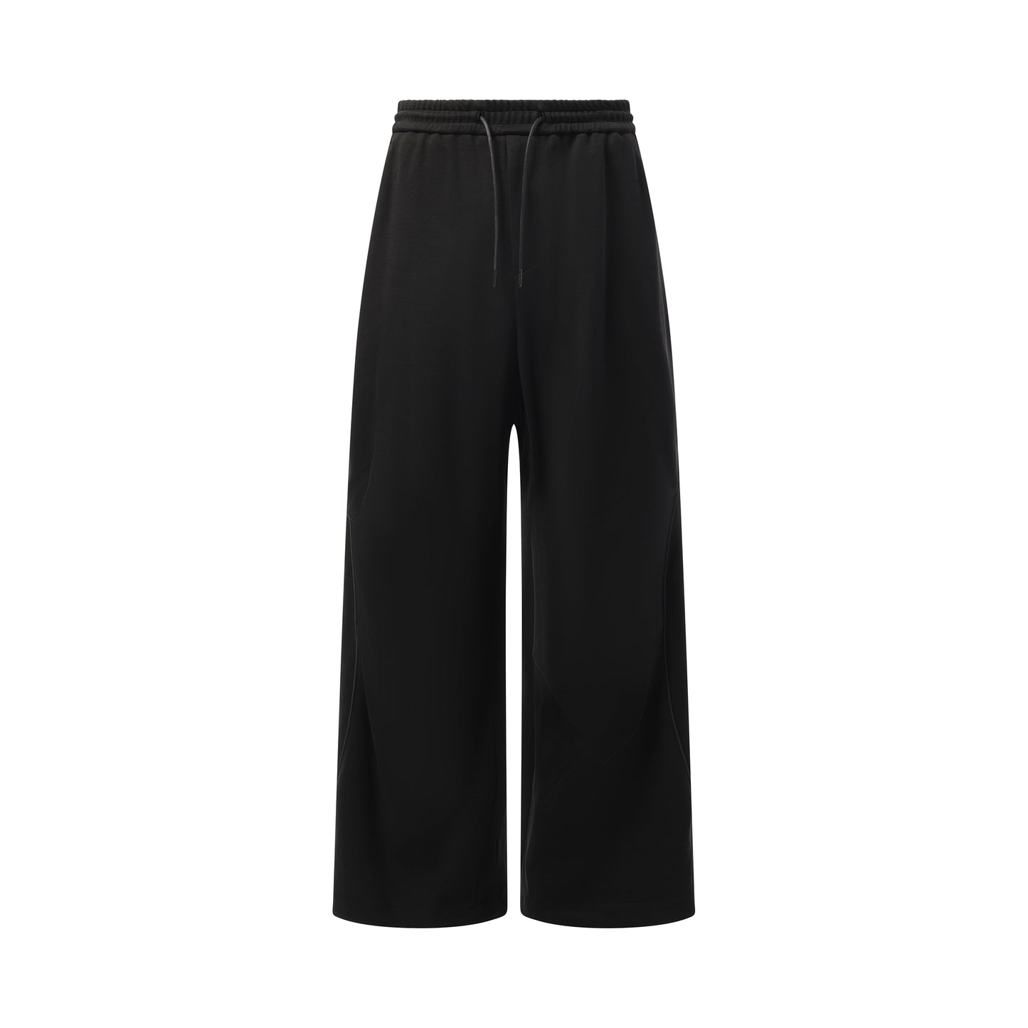 Cotton Piping Track Pants in Black