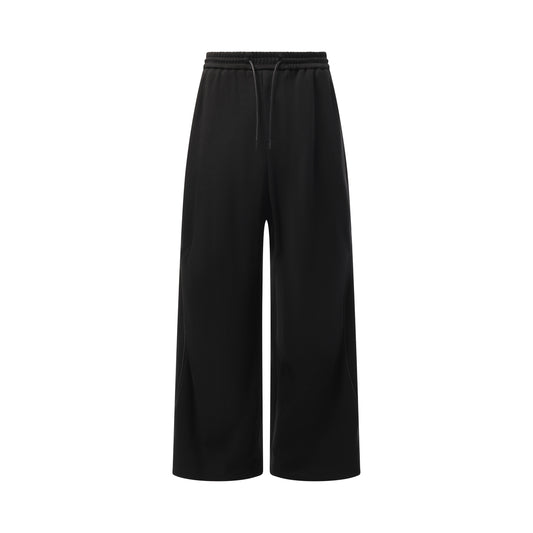 Cotton Piping Track Pants in Black