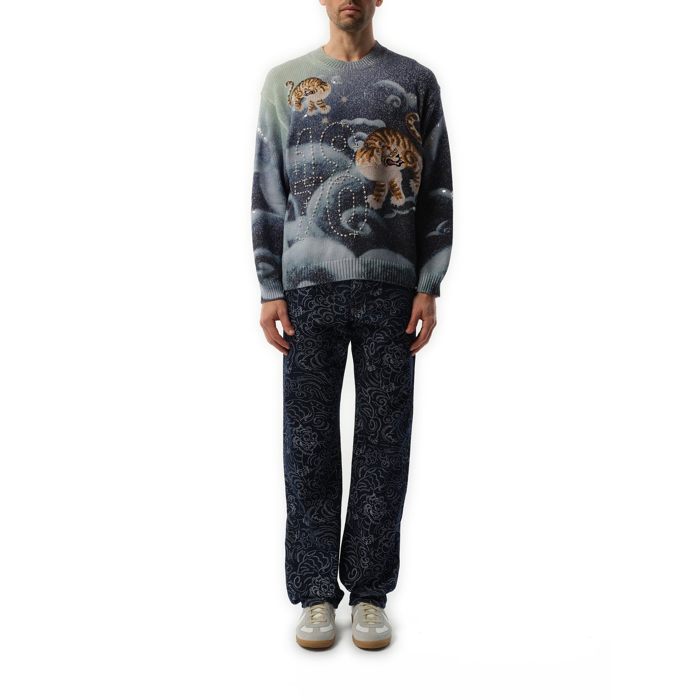 Kenzo Cloud Tiger Sweater in Midnight Blue