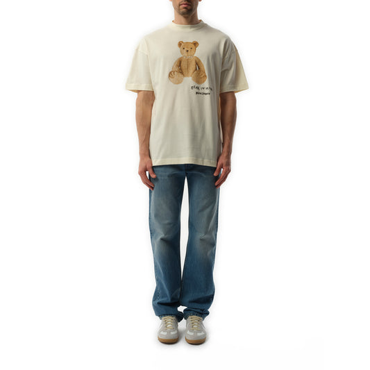 Bear in Mind Regular T-Shirt in Off White/Brown