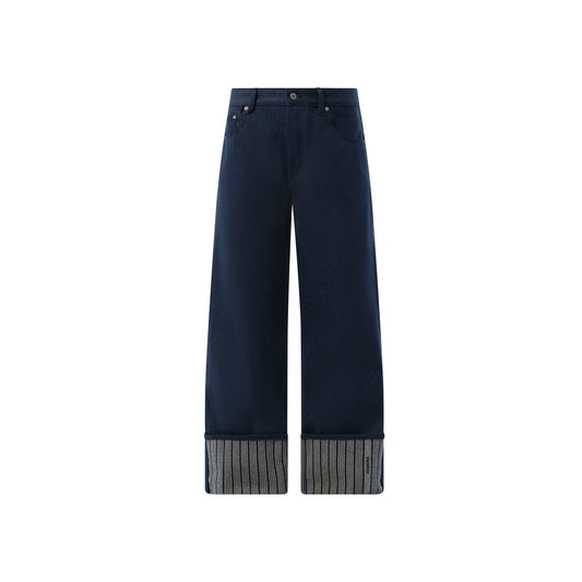 Le De-Nimes Large in Navy/Navy Stripe