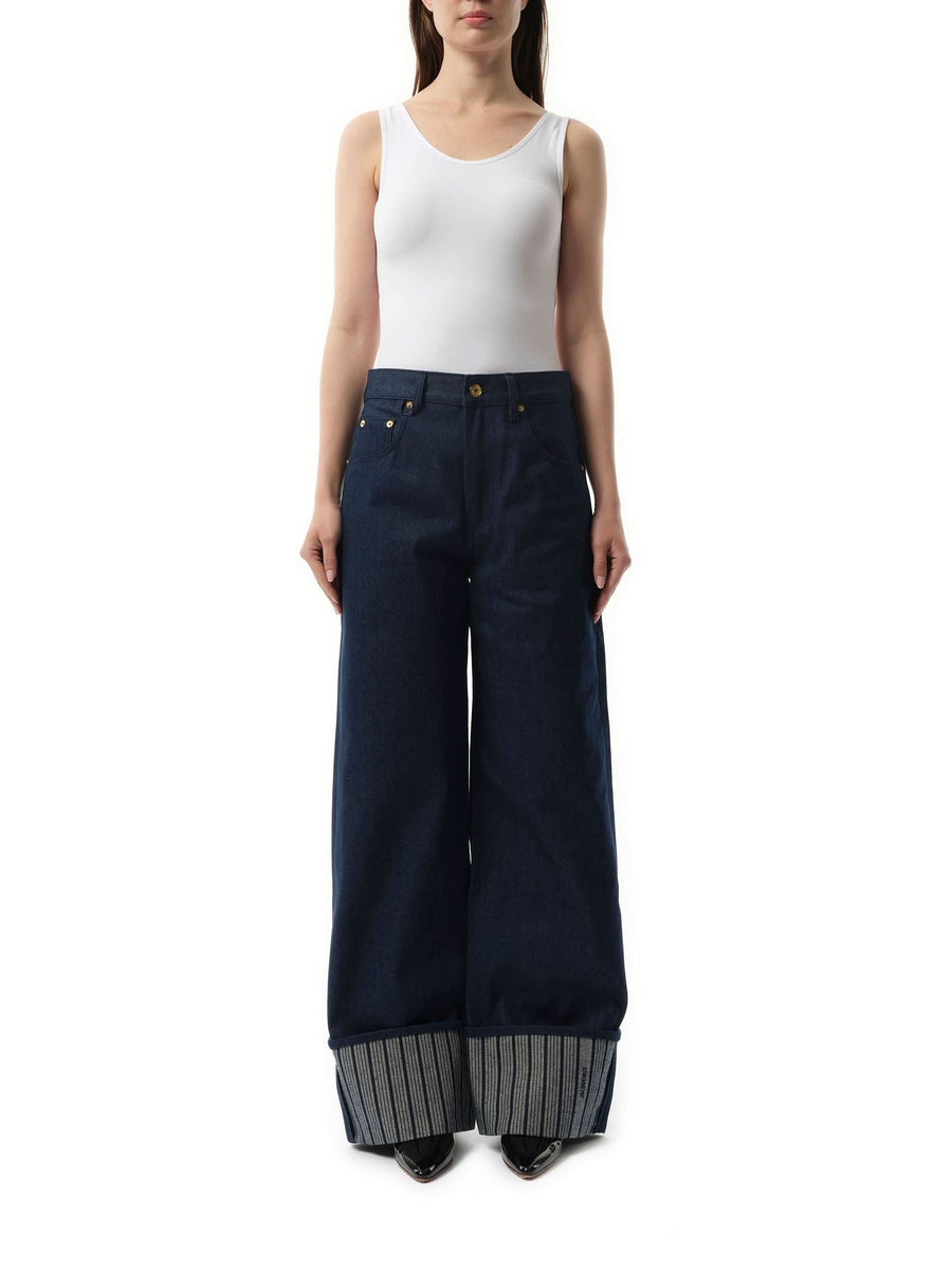 Le De-Nimes Large in Navy/Navy Stripe