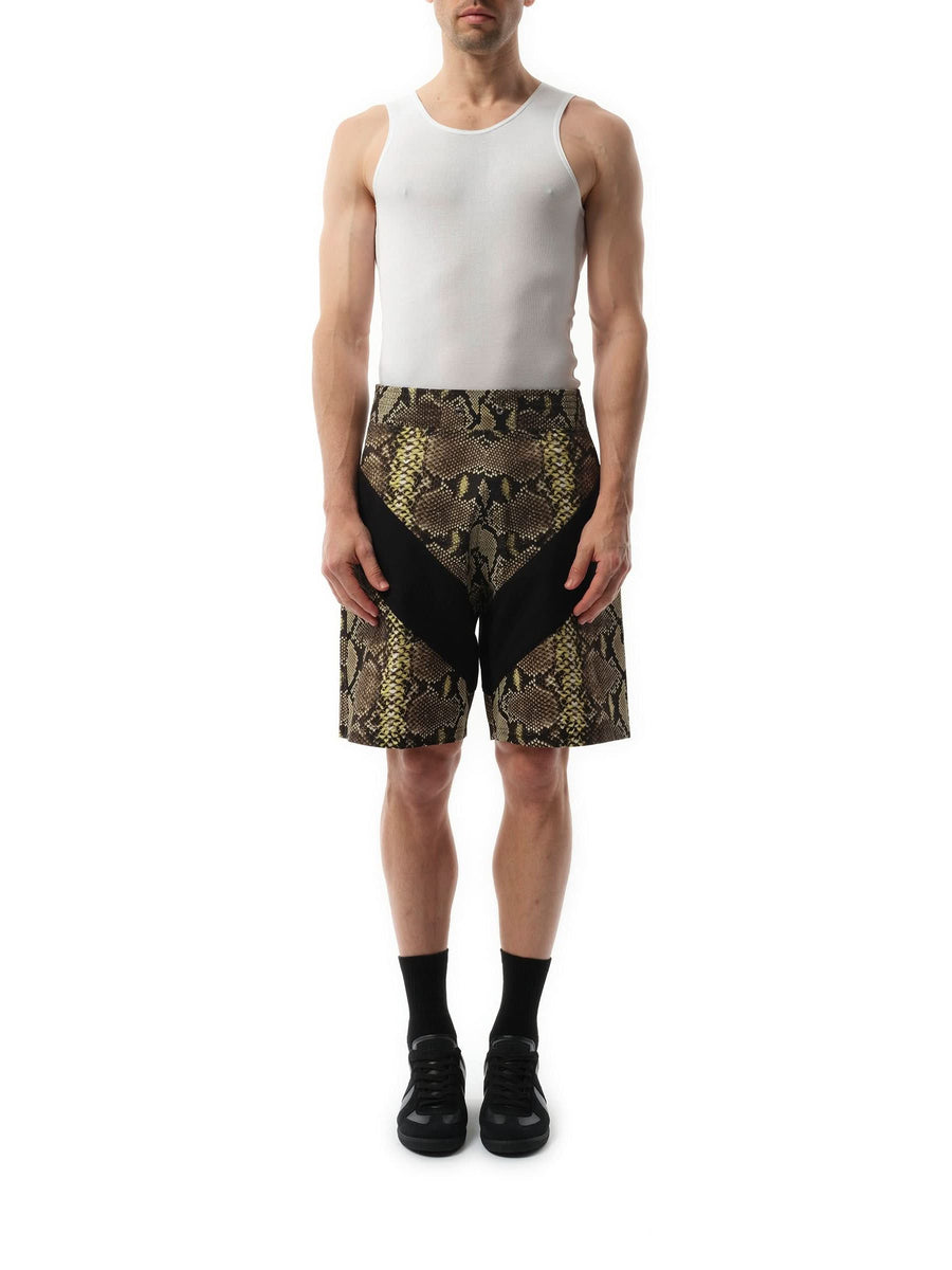 Snake Print Bermuda in Beige