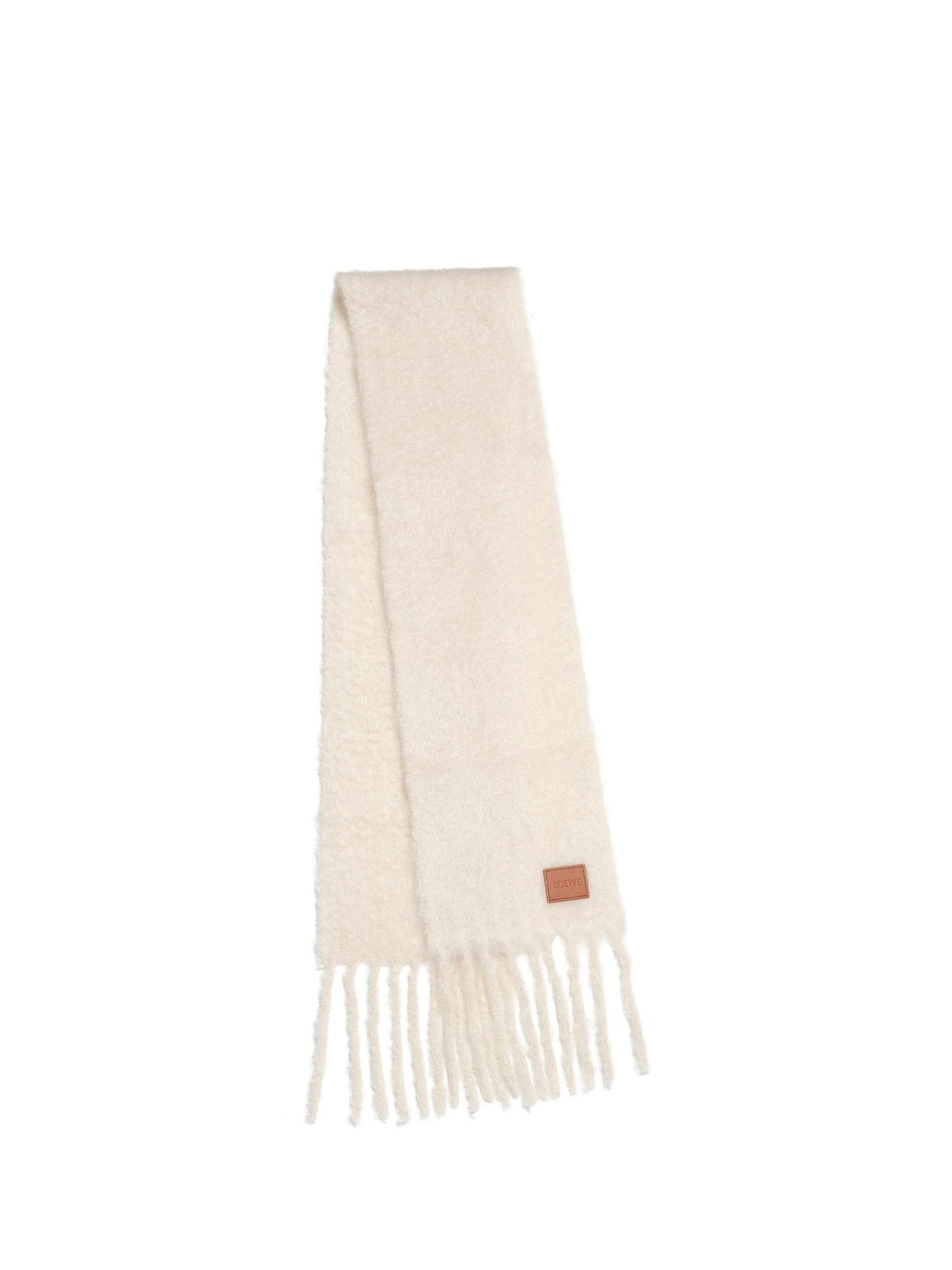 Loewe Mohair Blend Scarf in White