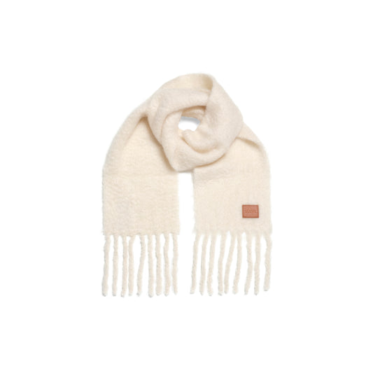 Mohair Blend Scarf in White