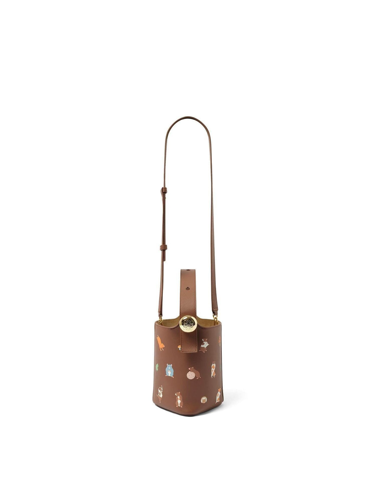 Loewe Pebble Bucket with Hamster in Havana