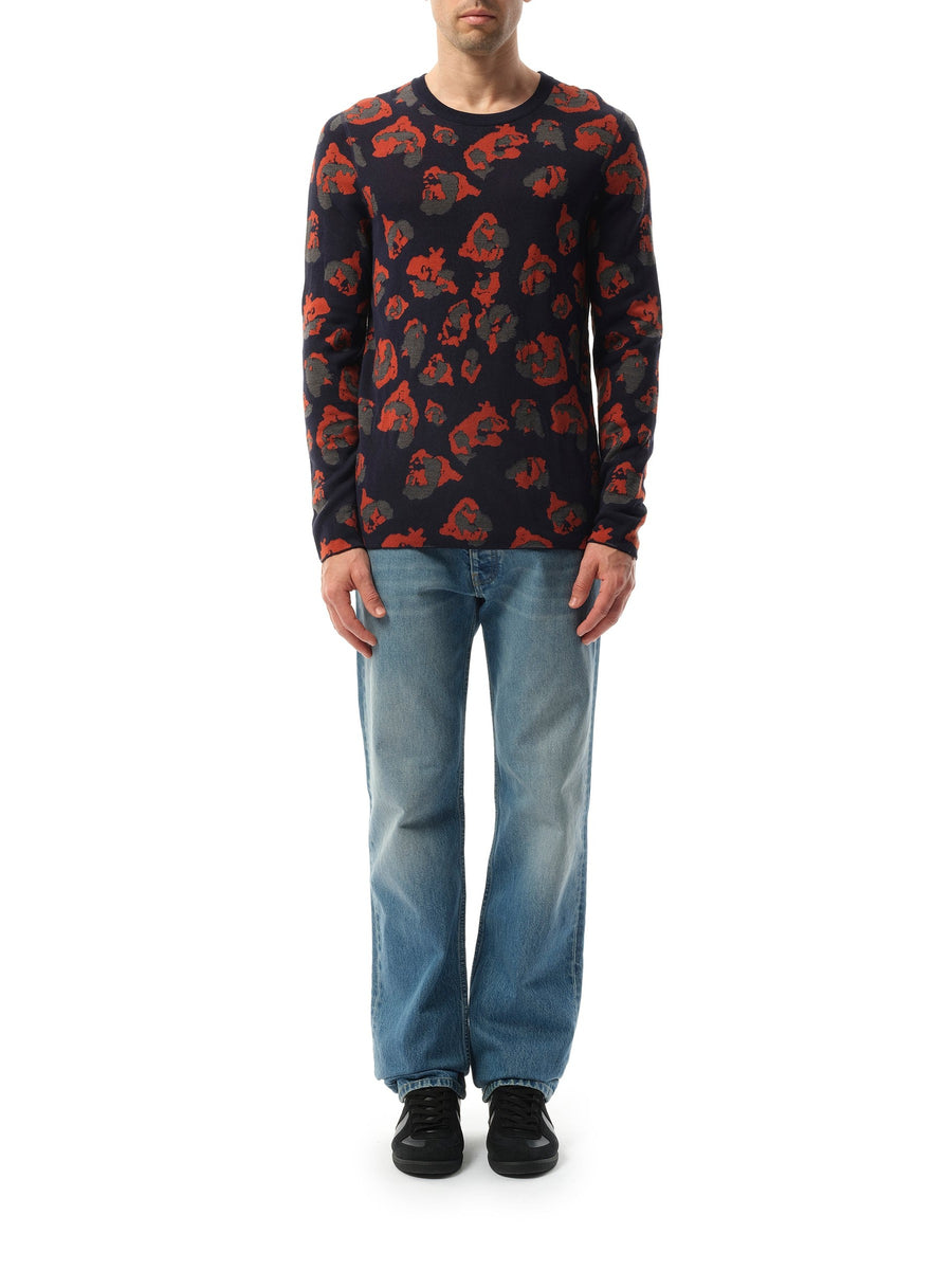 Leopard Jacq Sweatshirter in Navy