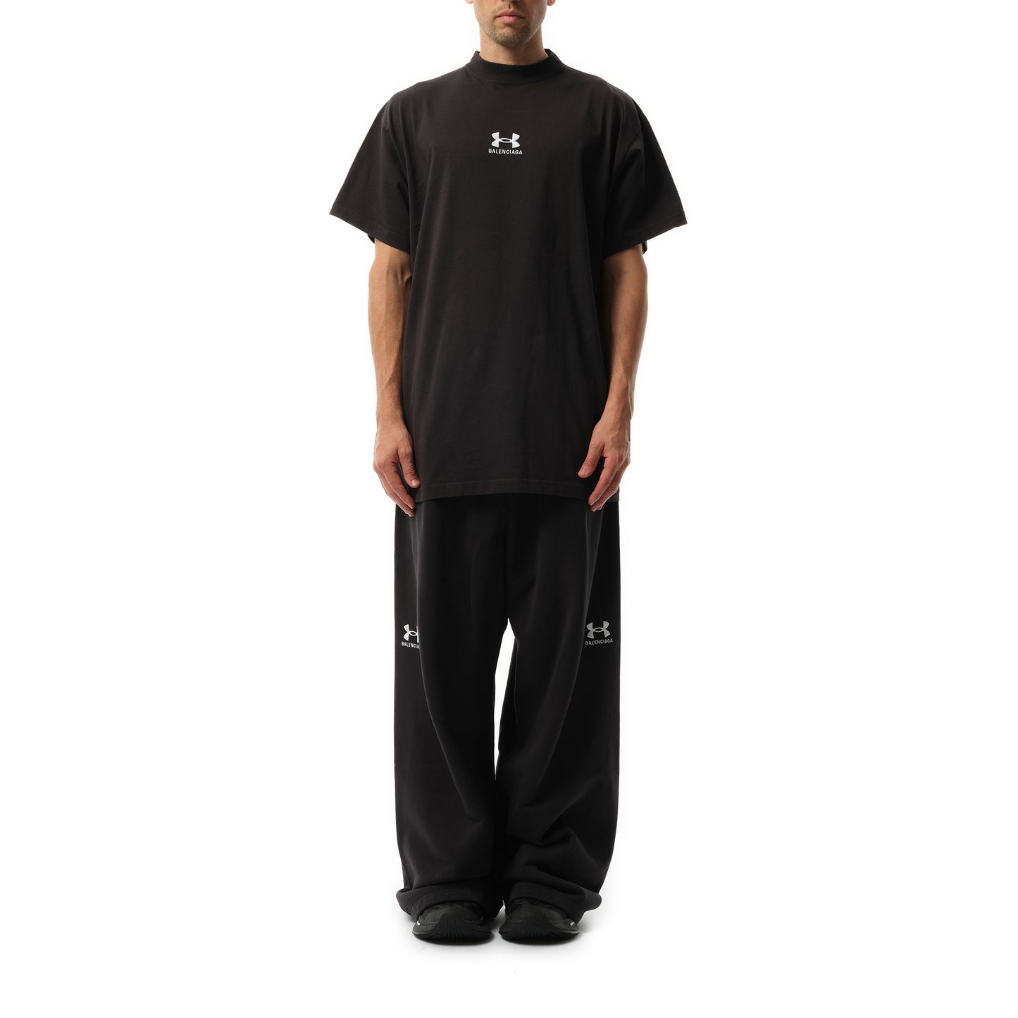 Under Armour Oversized T-Shirt in Washed Black/White