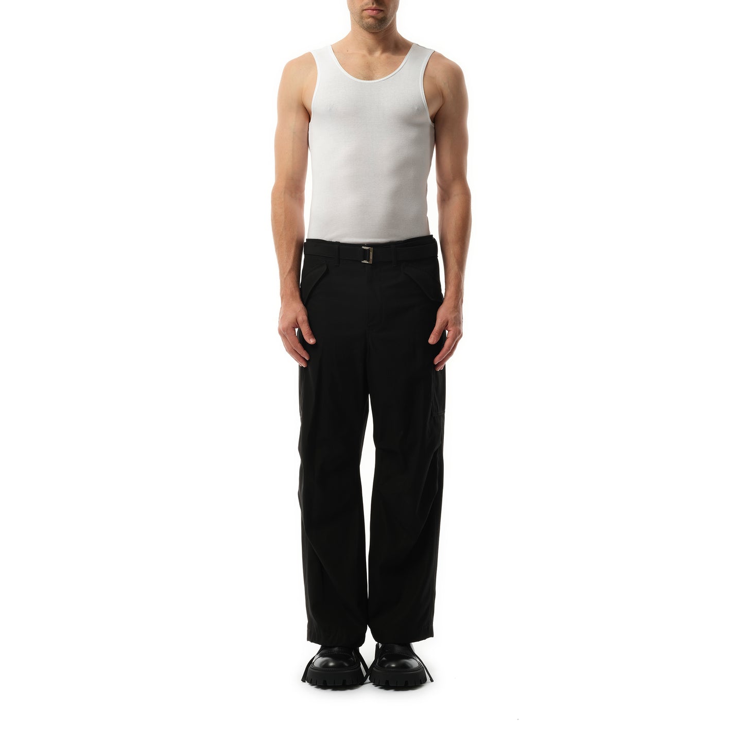 Cotton Twill Pants in Black