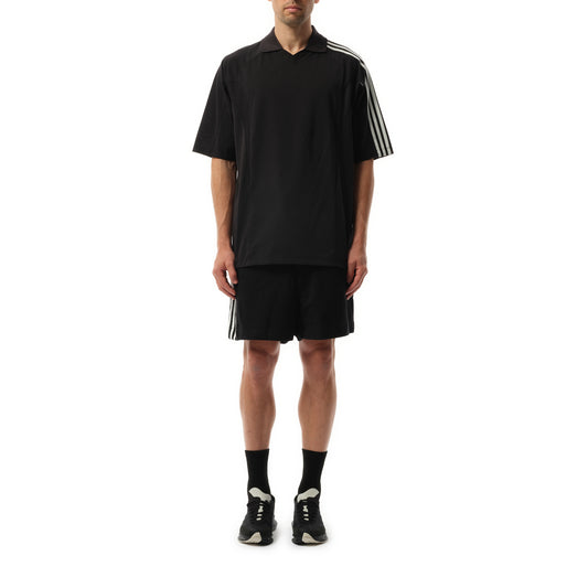 3 Stripe Football Jersey in Black