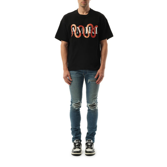 Amiri Snake T-Shirt in Black