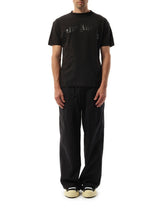 Palm Angels Curved Logo T-Shirt in Black