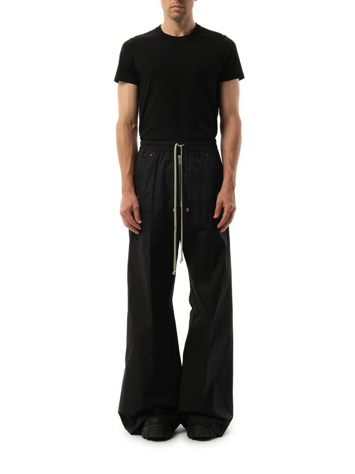 Rick Owens Heavy Cotton Wide Bela Pants in Black
