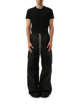 Rick Owens Linen Wide Bela Pants in Black