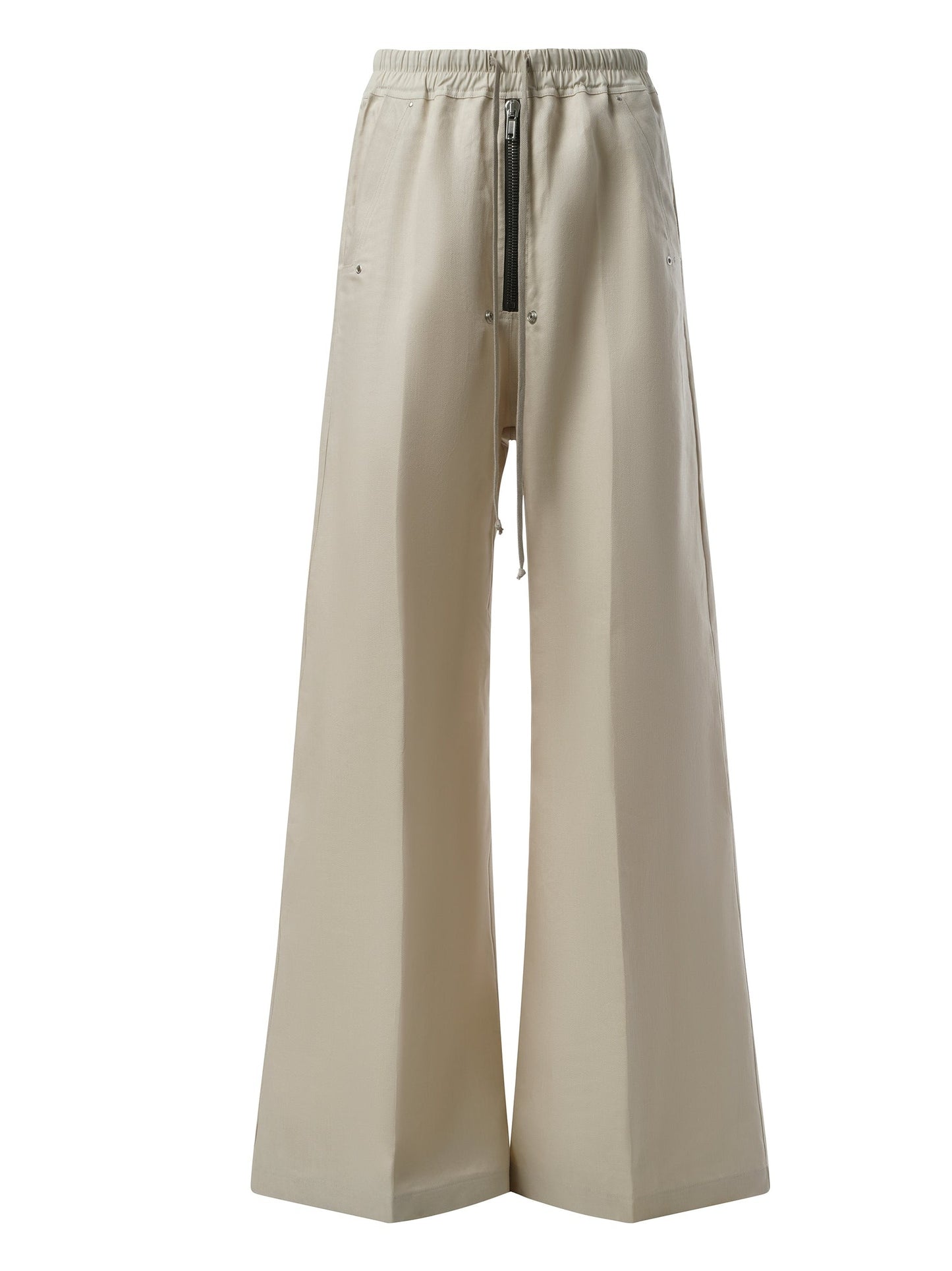 Rick Owens Linen Wide Bela Pants in Dinge
