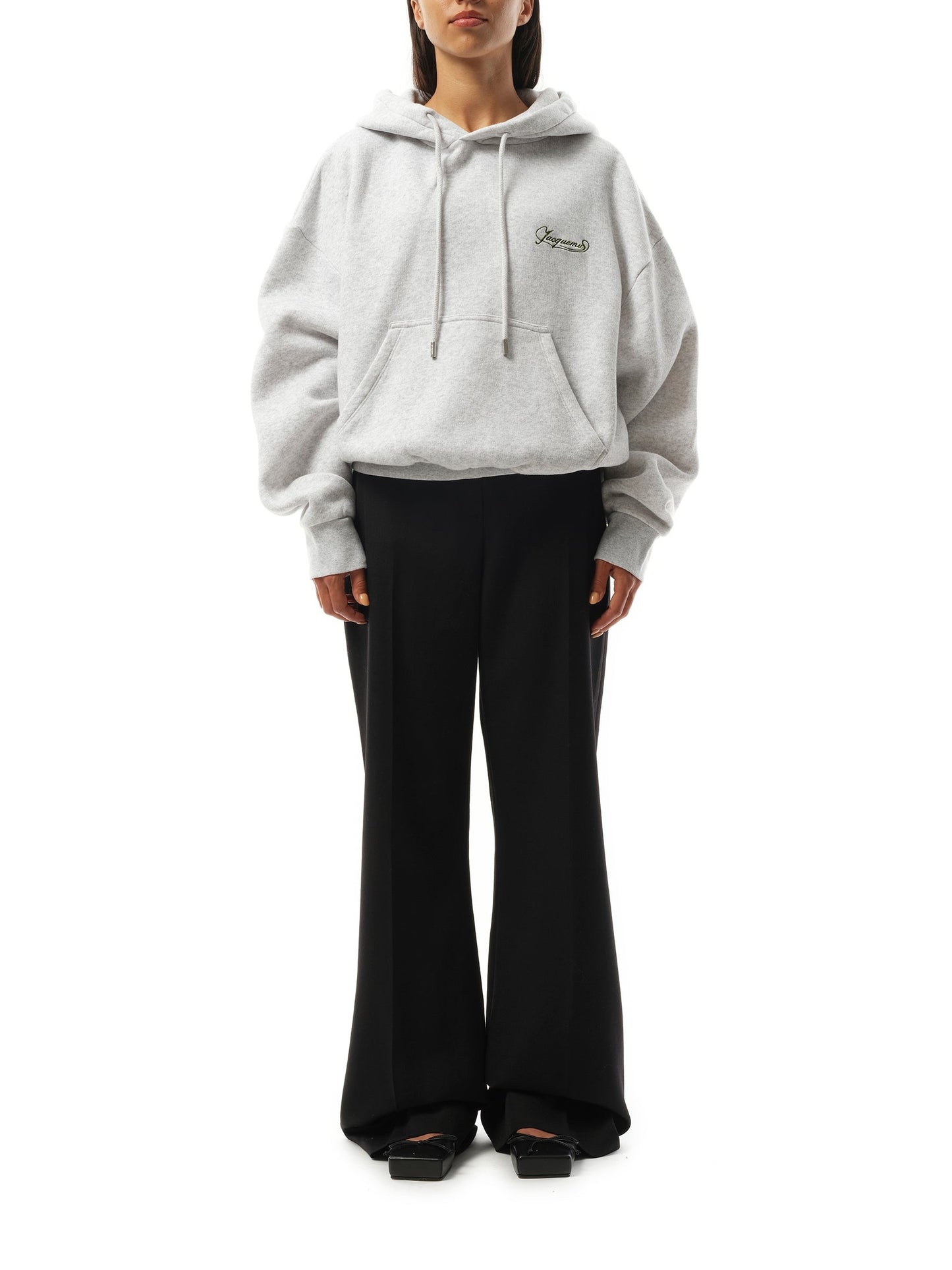 Jacquemus Le Hoodie Corto Uni Club in Grey