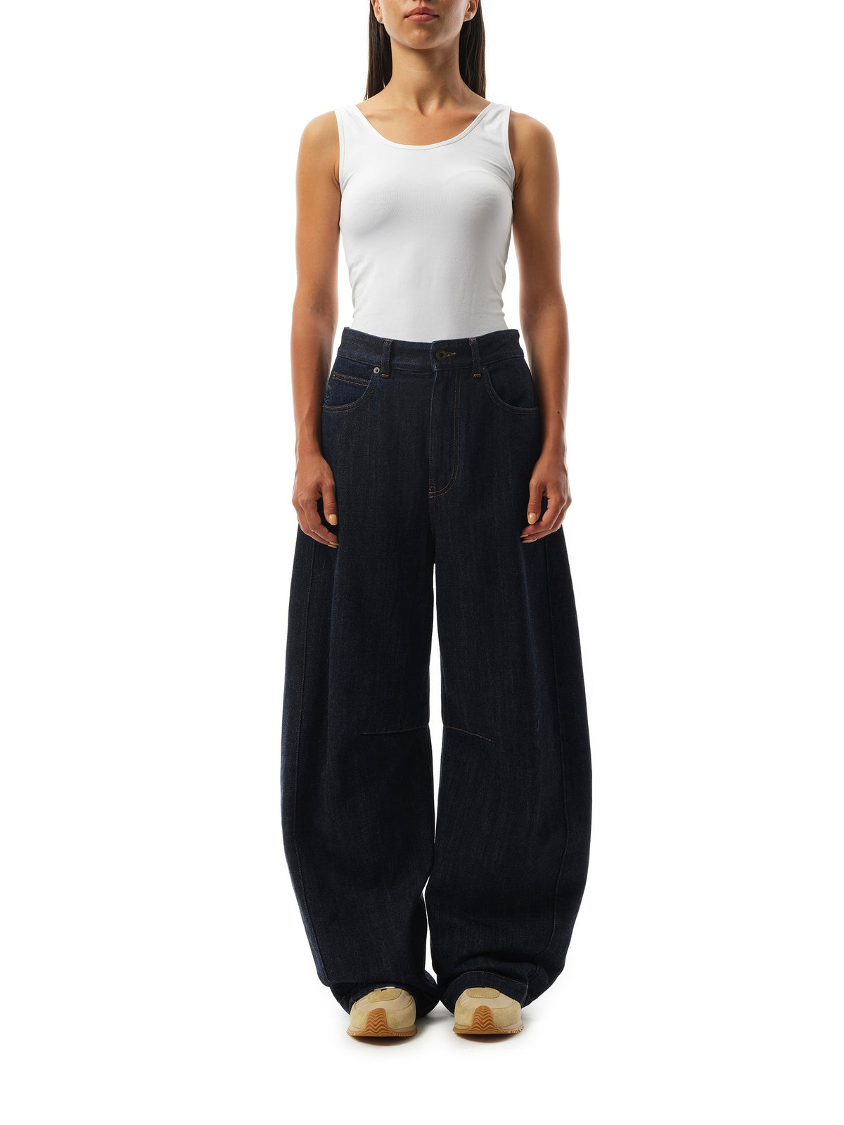 Loewe Anagram Barrel Jeans AF in Indigo Blue
