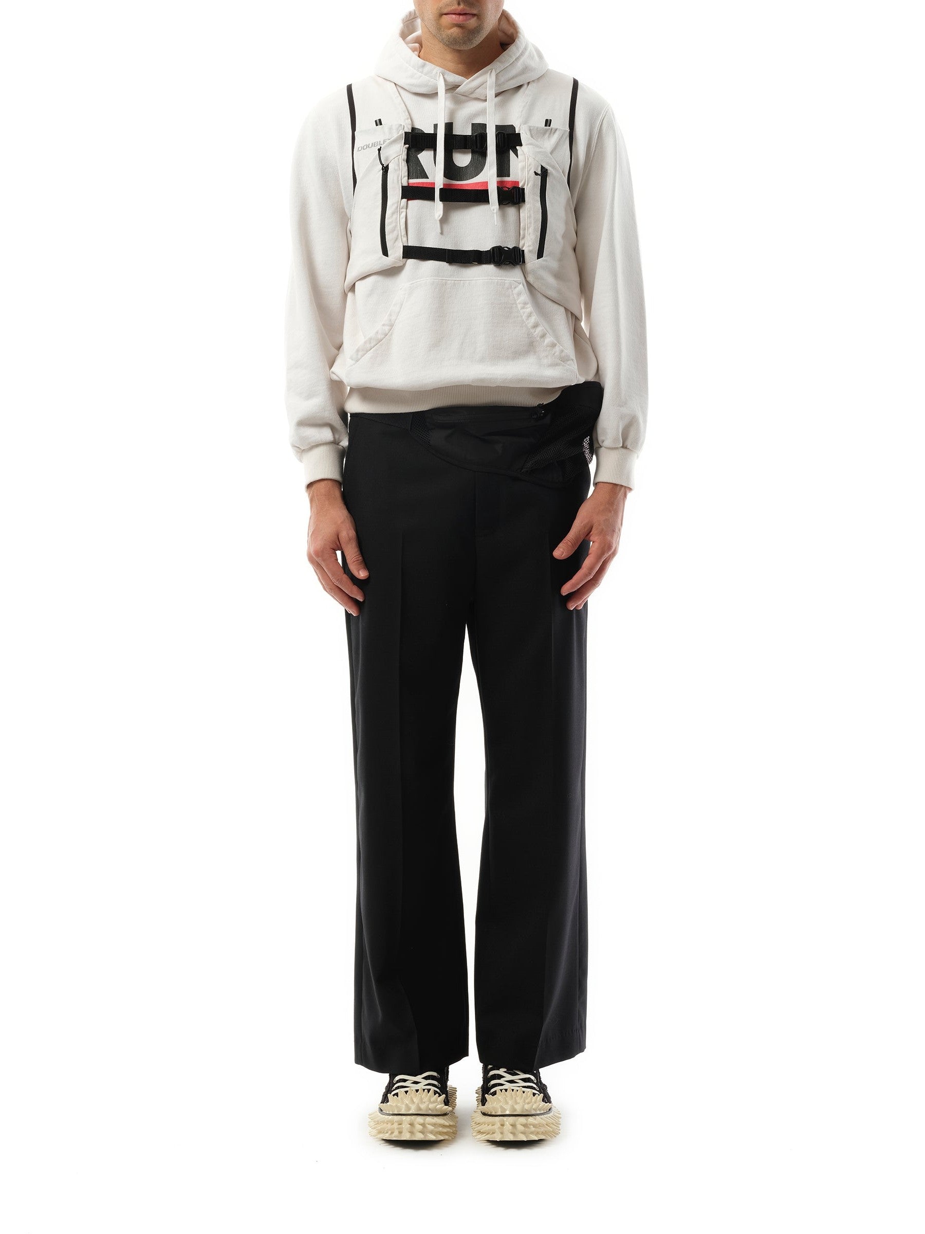 Doublet Trail Vest Hoodie in White