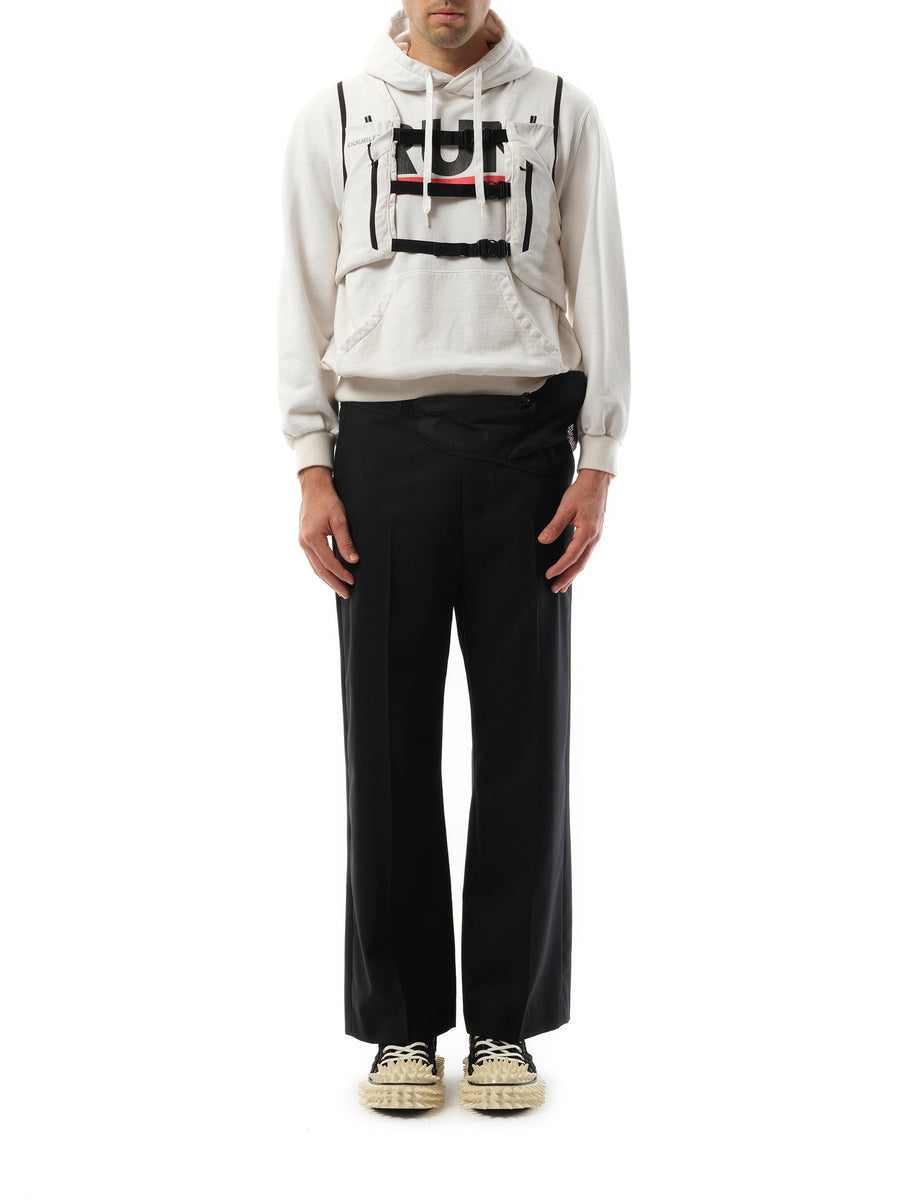 Doublet Trail Vest Hoodie in White