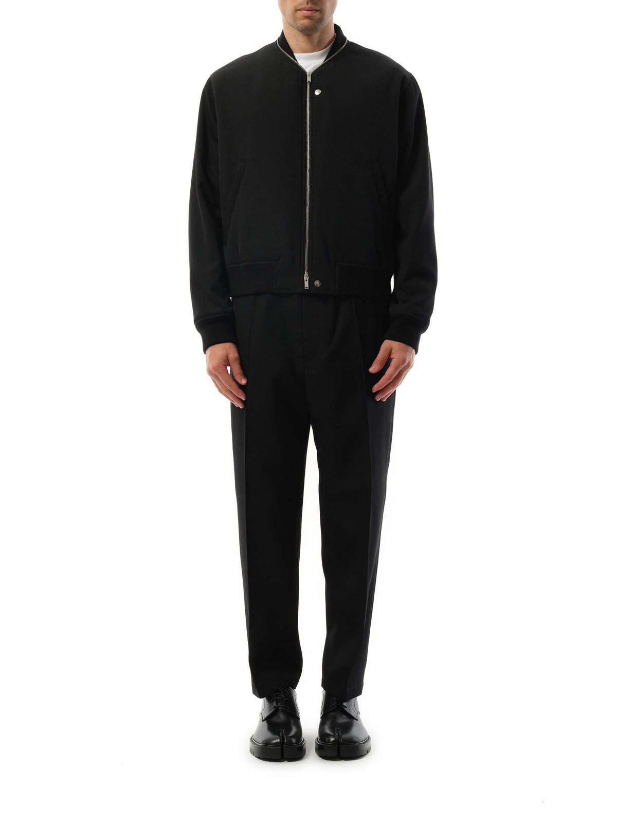 Jil Sander Jil Sander Zip Bomber Jacket in Black