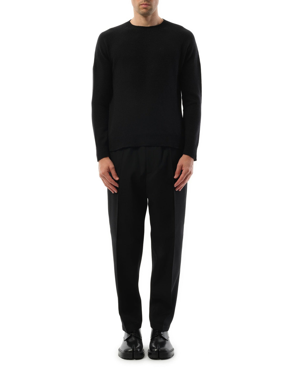 Jil Sander Cashmere Seamless Sweater in Black