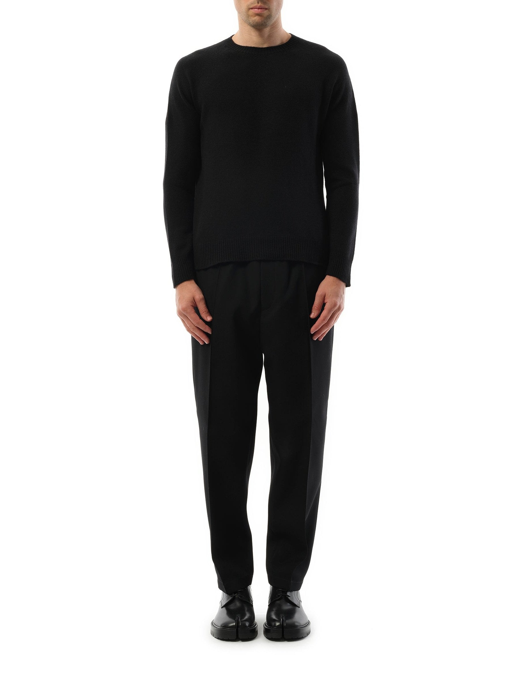 Jil Sander Cashmere Seamless Sweater in Black