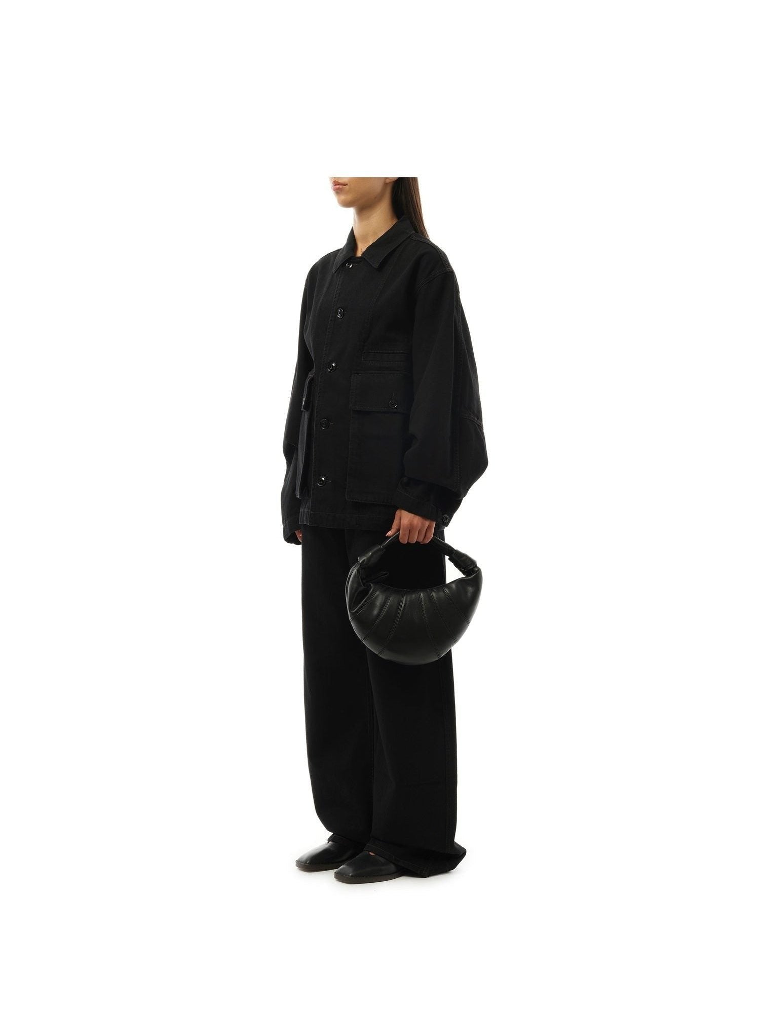 Lemaire Mini Fortune Croissant Bag in Black