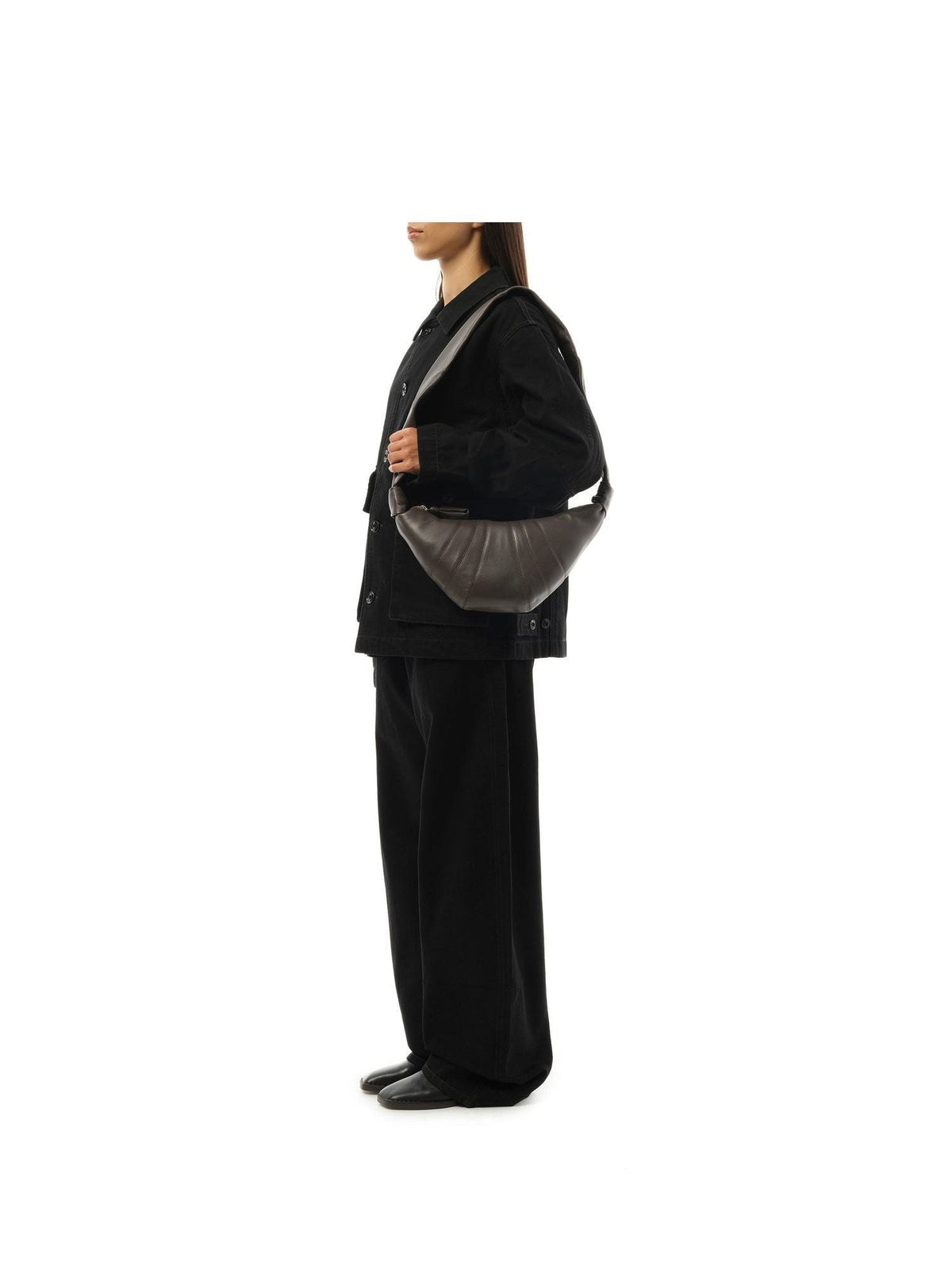 Lemaire Small Croissant Bag in Mink
