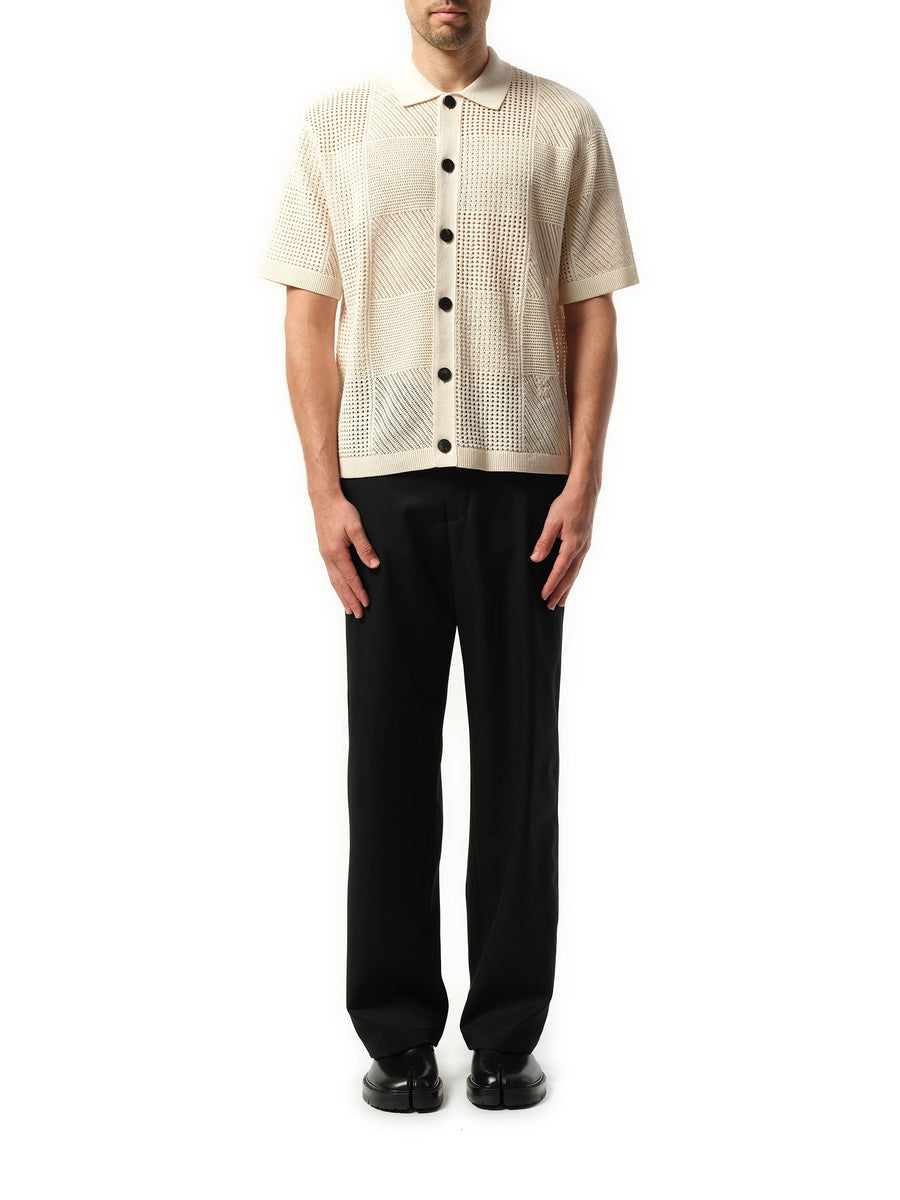 Wooyoungmi Crochet Shirt in Ivory