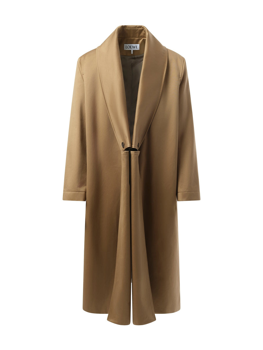 Loewe Shawl Collar Coat in Beige