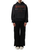 Rhude Bay of Angels Yacht Hoodie in Vintage Black