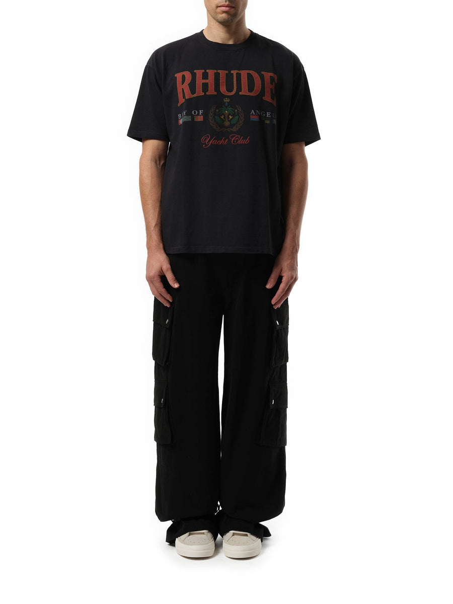 Rhude Bay of Angels Yacht T-Shirt in Vintage Black