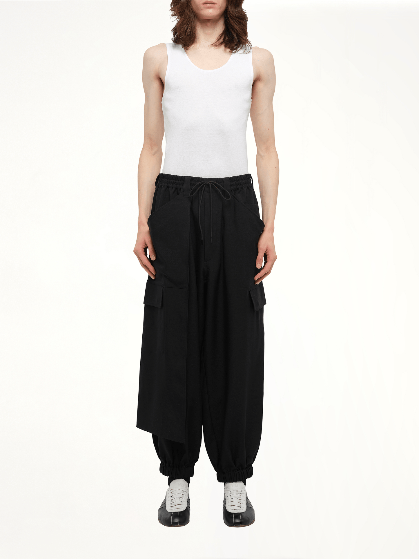 Sport Uniform Cuffed Cargo Pants in Black