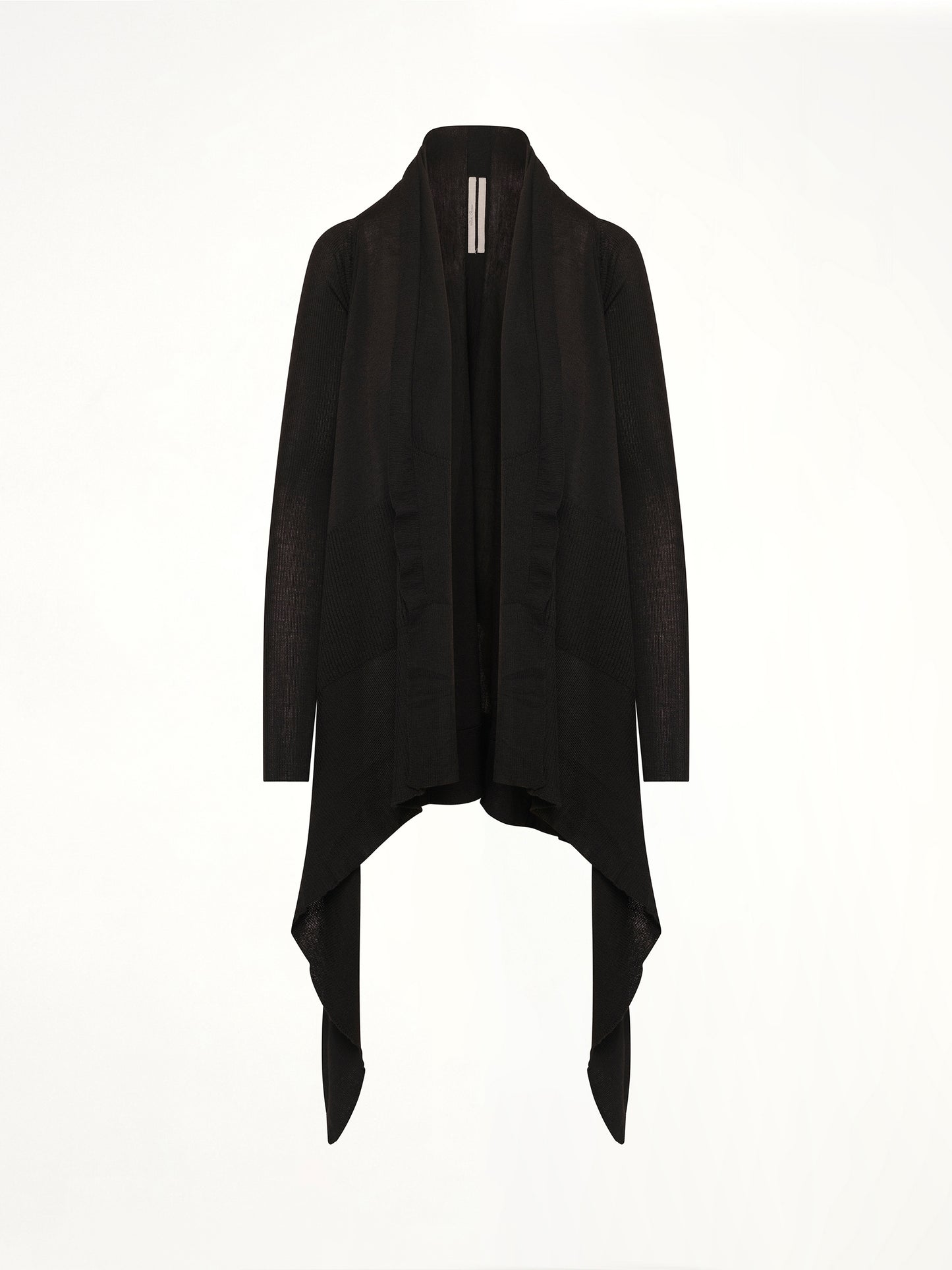 Long Wrap Cardigan in Black
