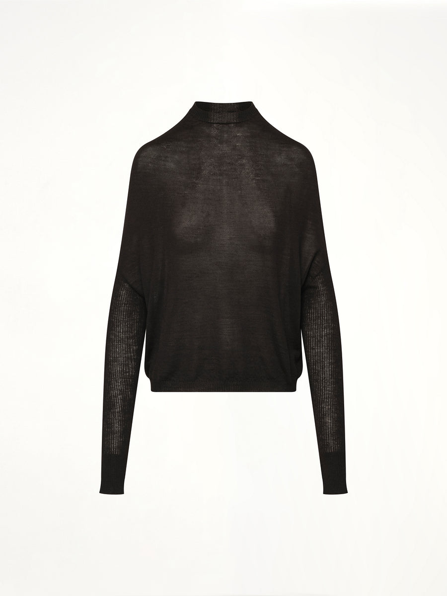 Crater Knit Sweater in Black