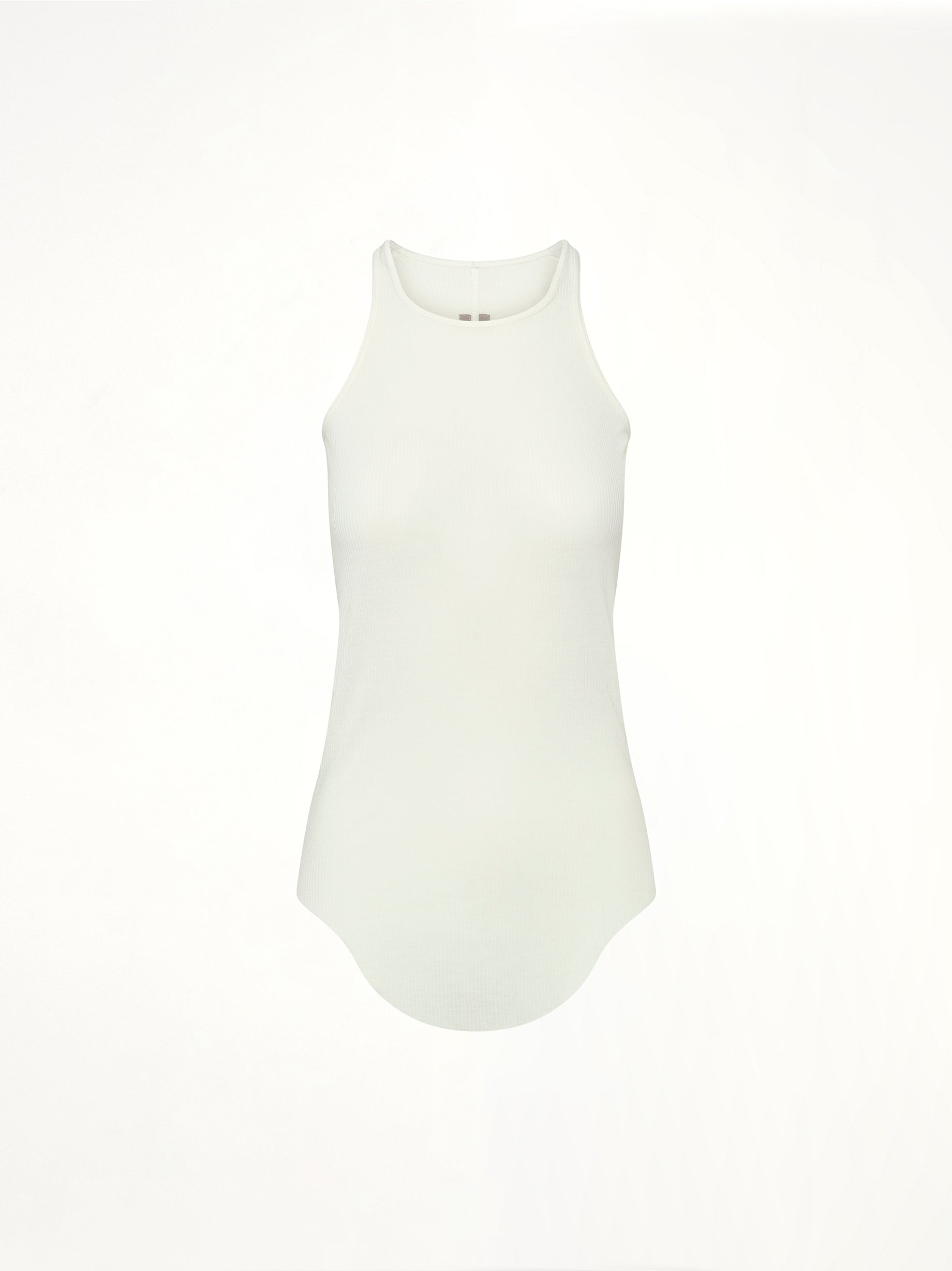 Basic Rib Tank Top in Milk