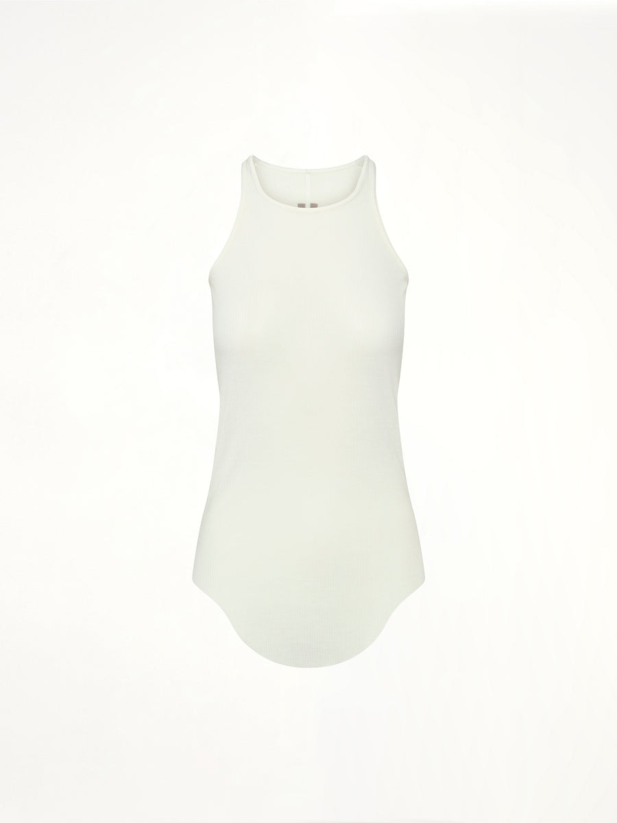 Basic Rib Tank Top in Milk
