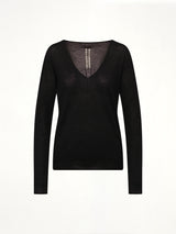 Cashmere V-Neck Pull in Black
