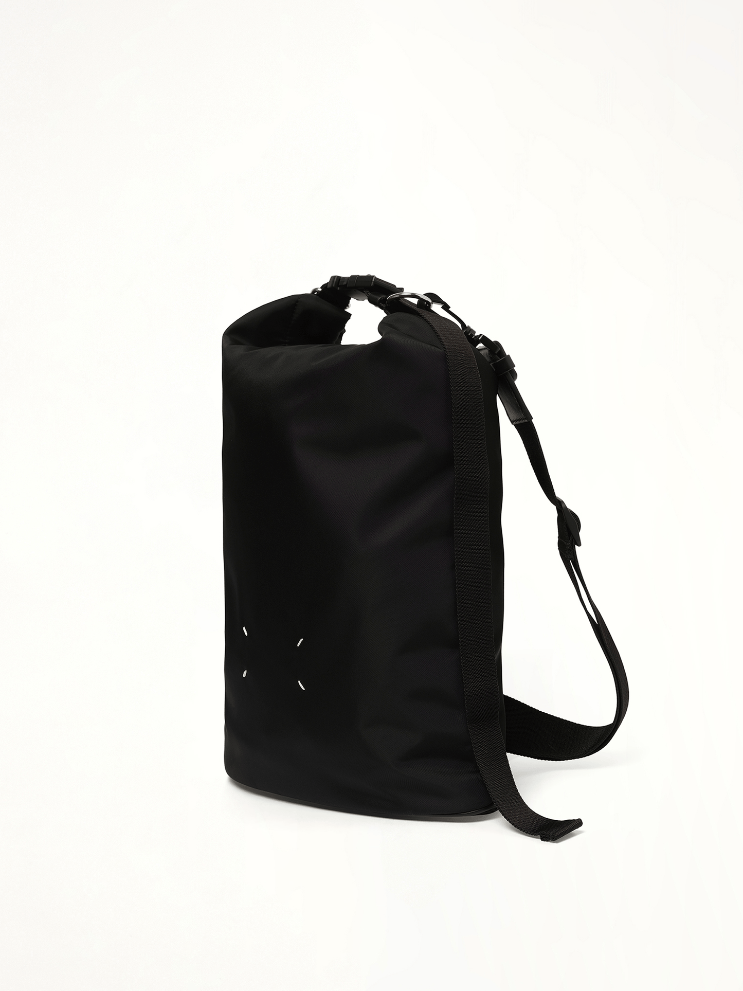 High Tech Roll Up Backpack in Black
