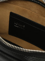 Calfskin Pebble Messenger Small in Black
