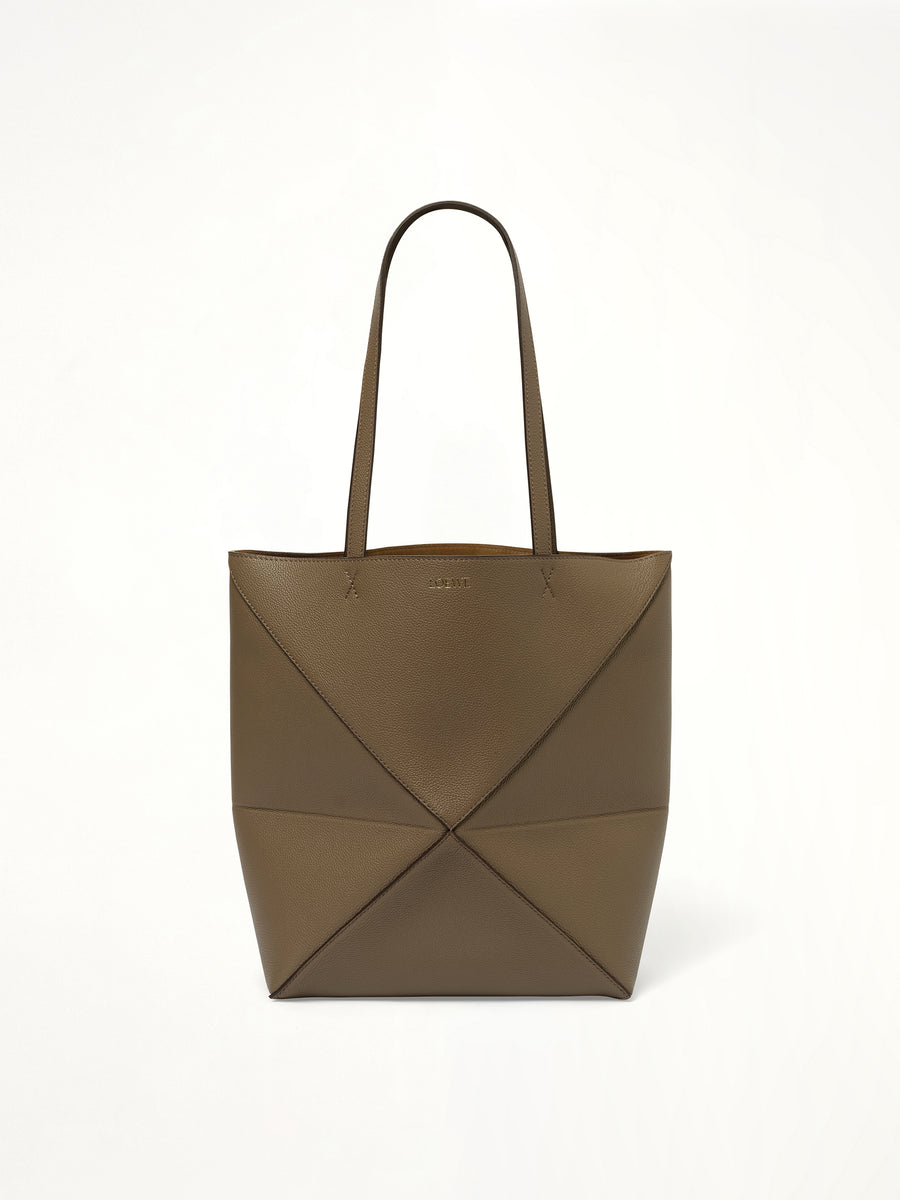 Puzzle Fold Tote Medium in Taupe