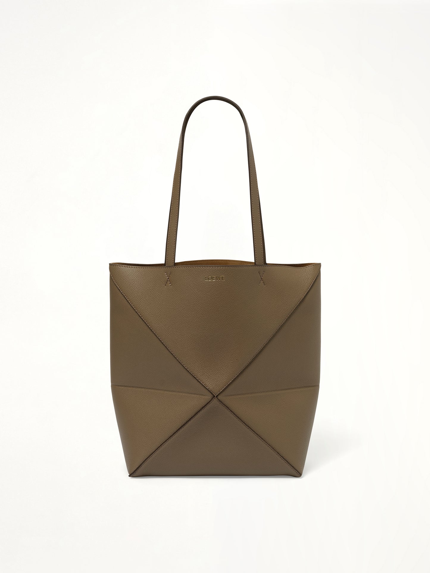 Puzzle Fold Tote Medium in Taupe