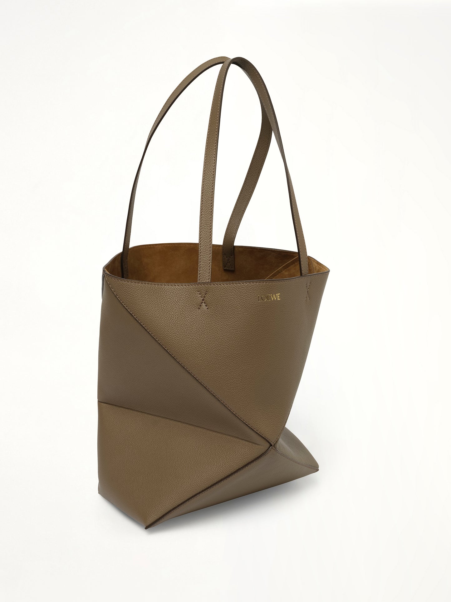 Puzzle Fold Tote Medium in Taupe