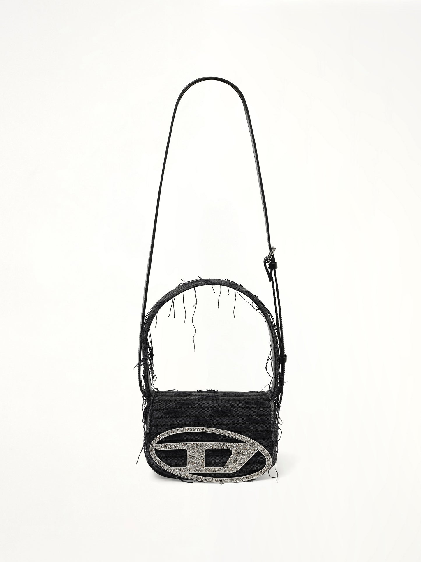 1DR Denim Shoulder Bag in Black