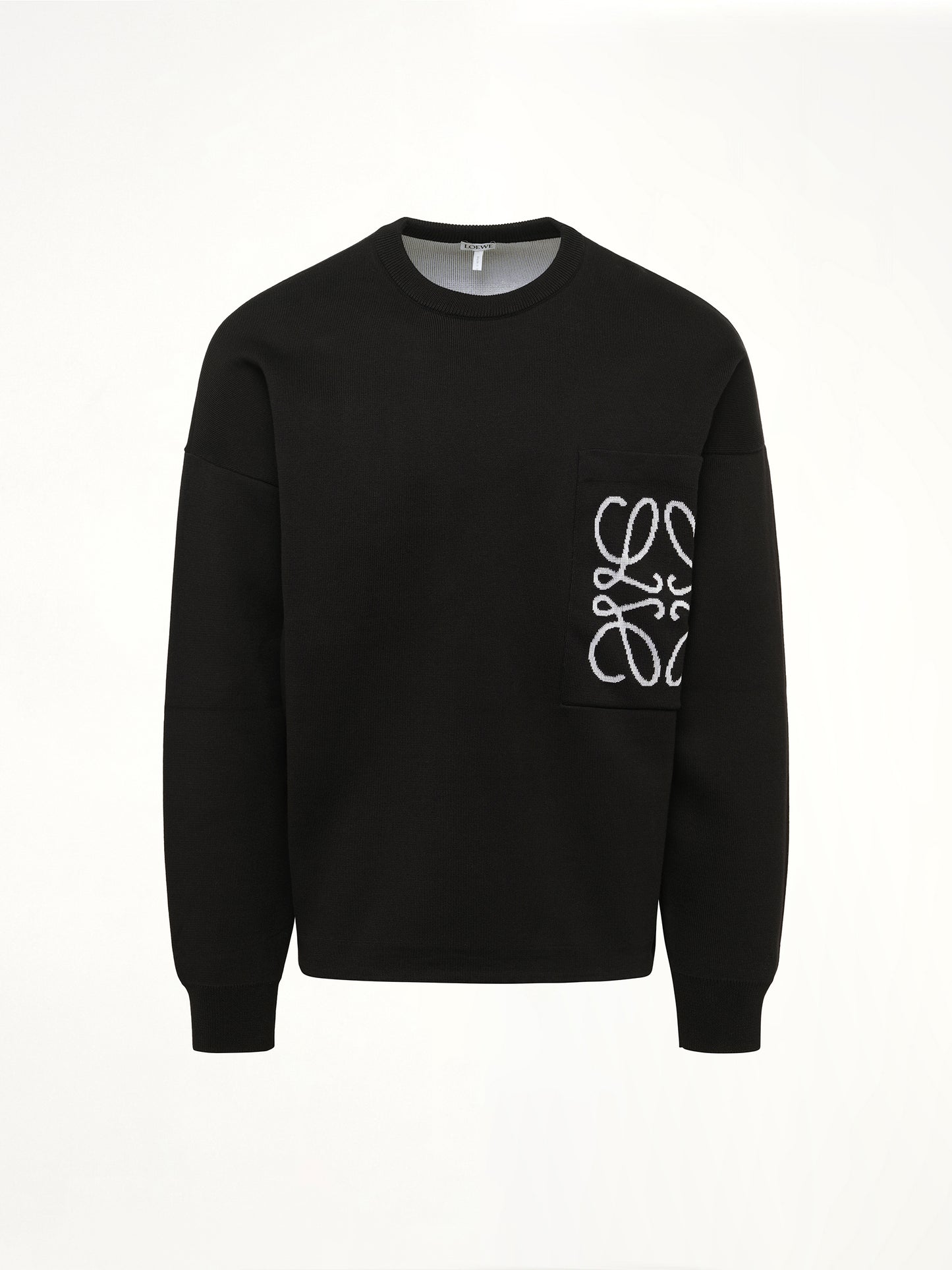 Anagram Pocket Sweater in Black